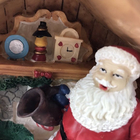 HERITAGE MINT HOLIDAY COLLECTION MUSICAL WATER FOUNTAIN SANTA WORKSHOP Vintage - Picture 6 of 12